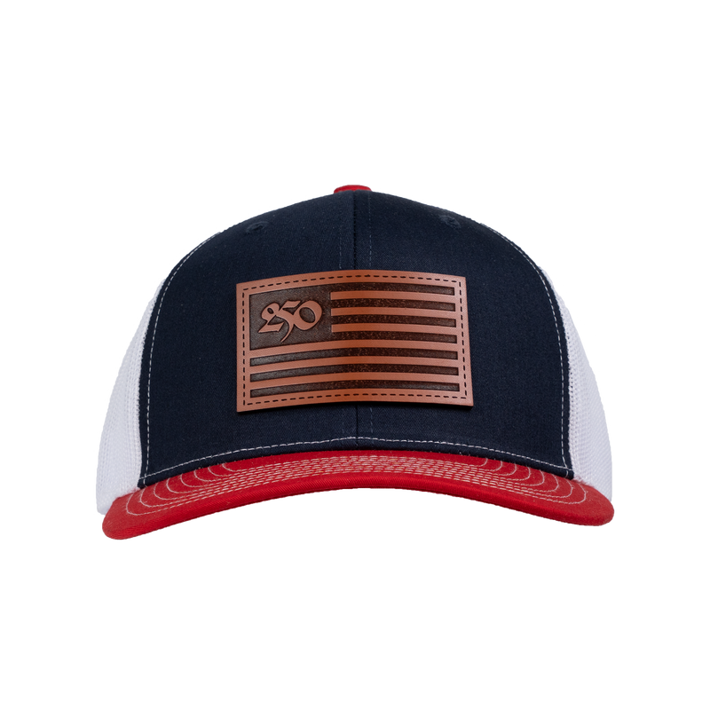 "250" Flag Leather Patch Hat