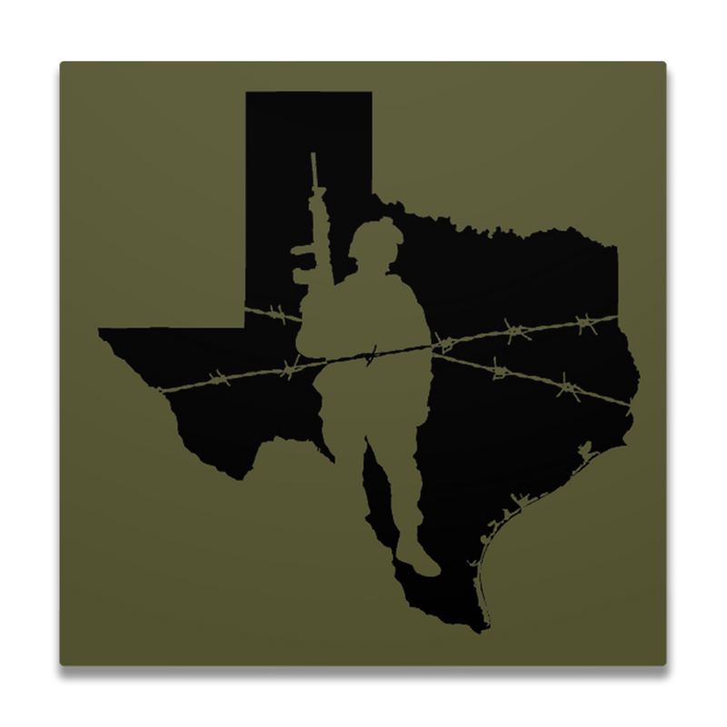 Texas Border Soldier Decal