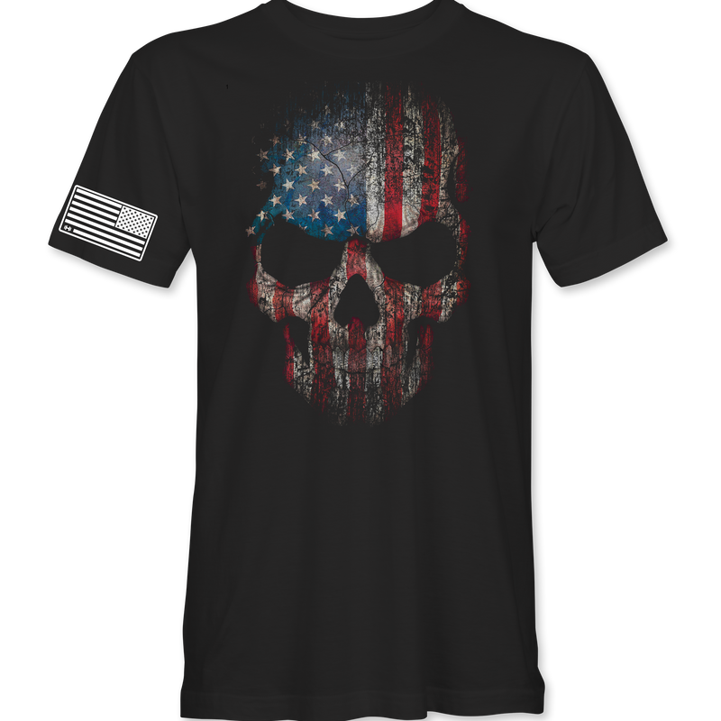 USA Flag Skull T-Shirt